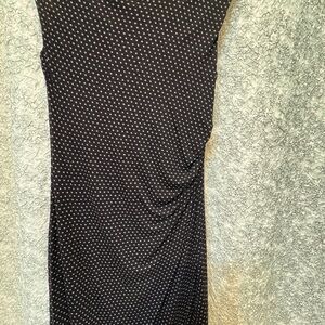 LOFT Black and White Polka Dot Dress